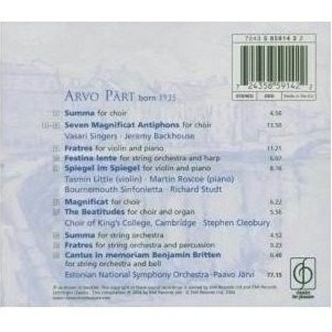 Arvo Part - The Best Of Arvo Part 1