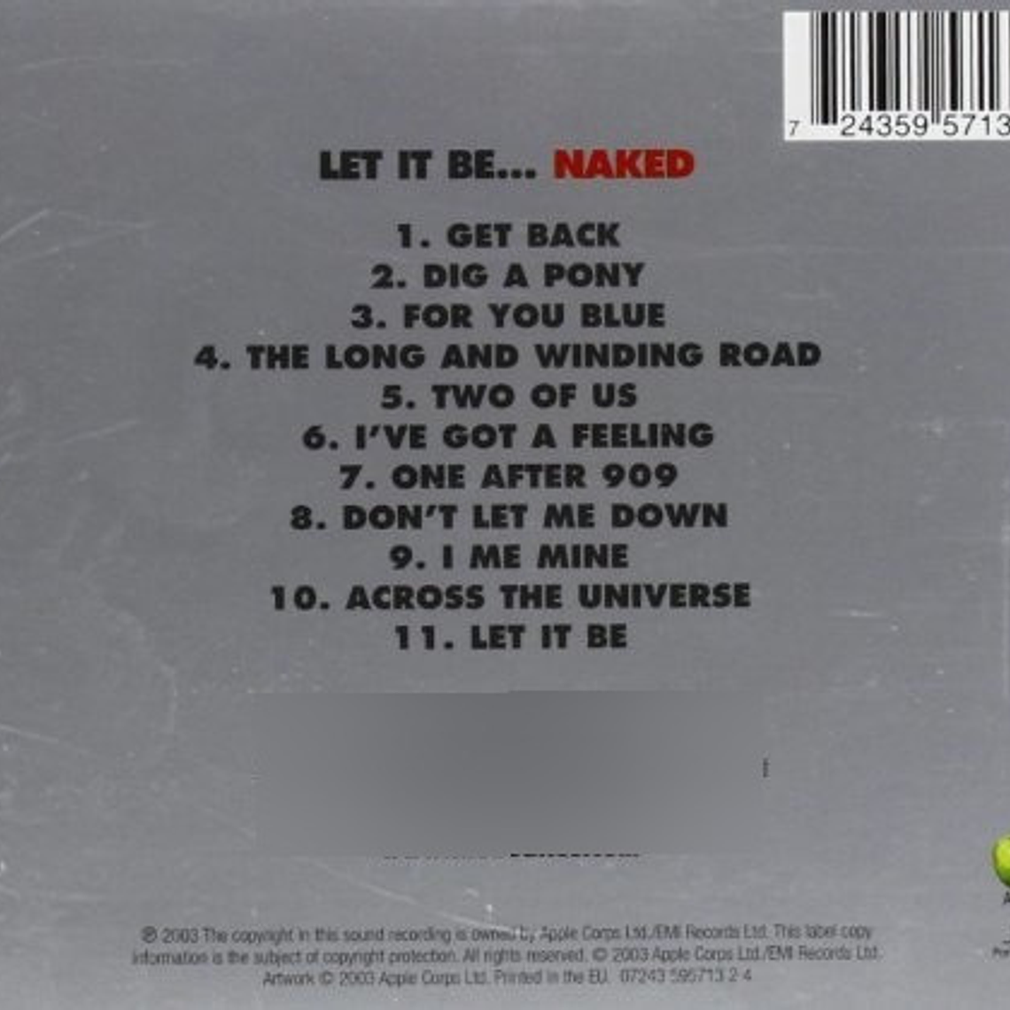 The Beatles - Let It Be... Naked 2cd 2