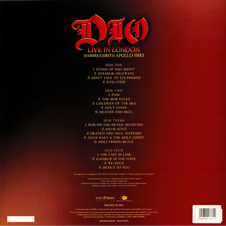 Dio - Live In London - Hammersmith A 2lp 3