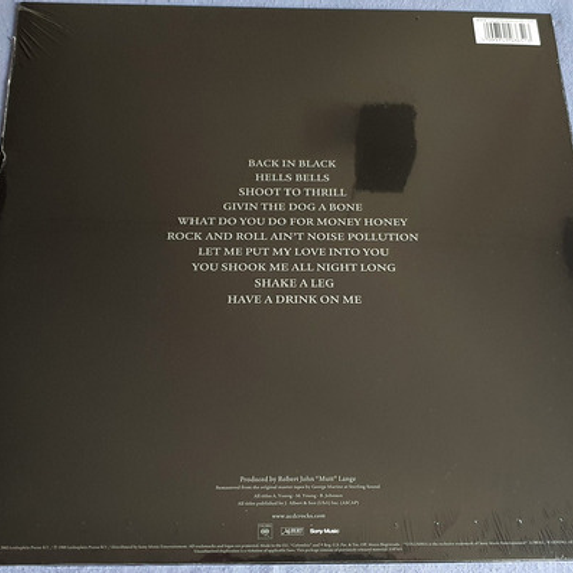 Vinilo Rock Ac/dc Back In Black 10 Canciones 42 Min 3