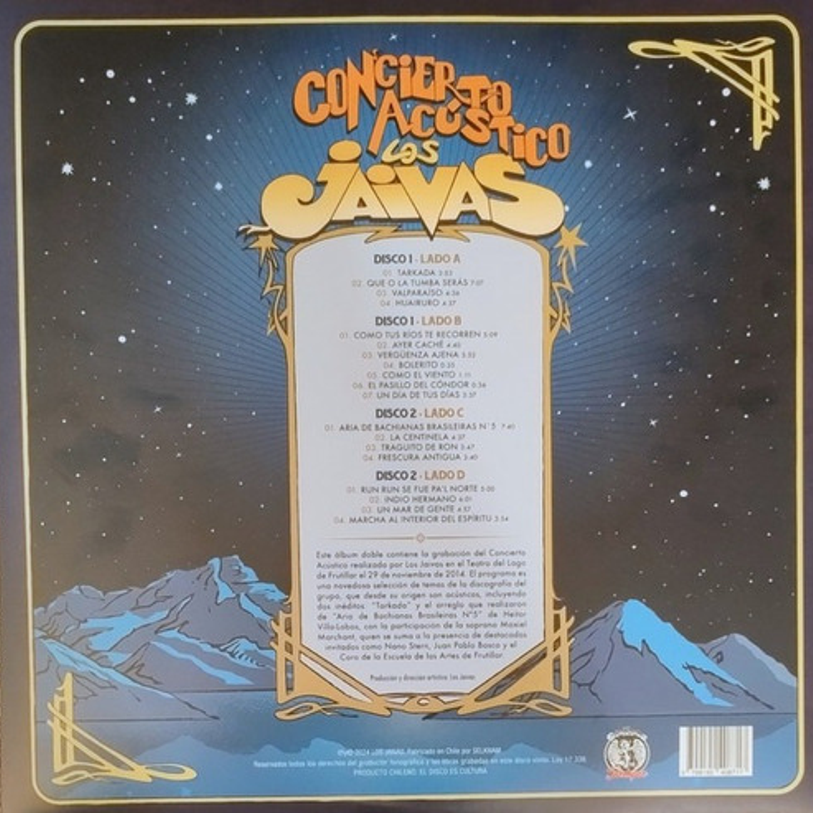 Los Jaivas - Concierto Acústico 2lp 2