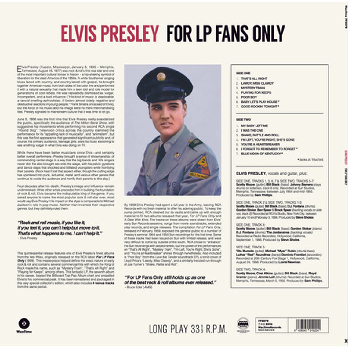Elvis Presley - For Lp Fans Only Lp 2