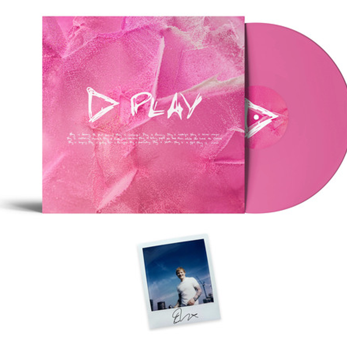 Ed Sheeran - Play (pink Vinyl-signed Polaroid) 1