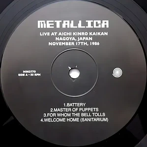 Vinilo Metallica Japan Broadcast 1986 Doble Lp