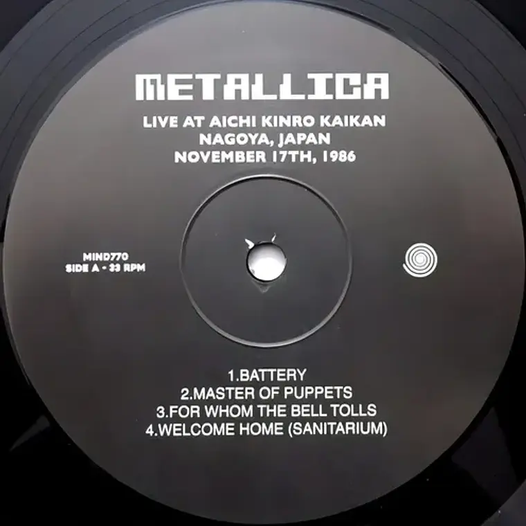 Vinilo Metallica Japan Broadcast 1986 Doble Lp 1