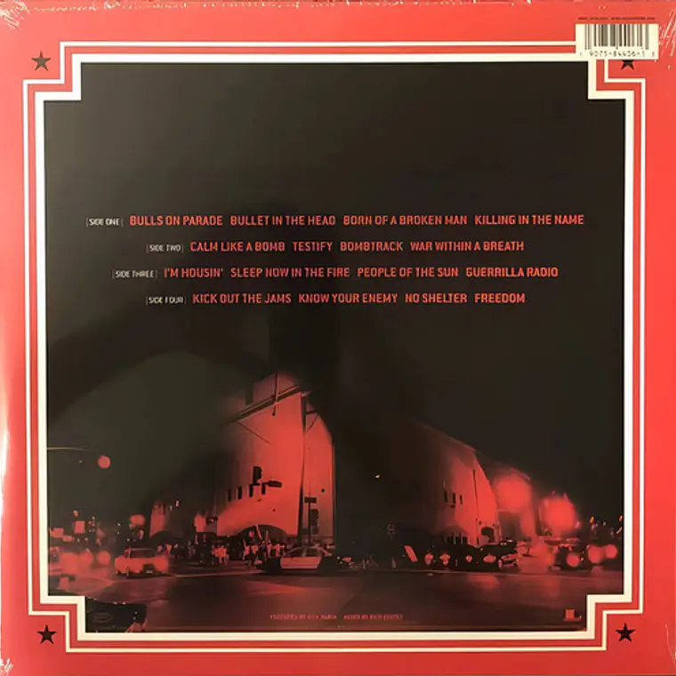 Vinilo Rage Against The Machine Live At The Grand Olympic Rock 16 Canciones 2