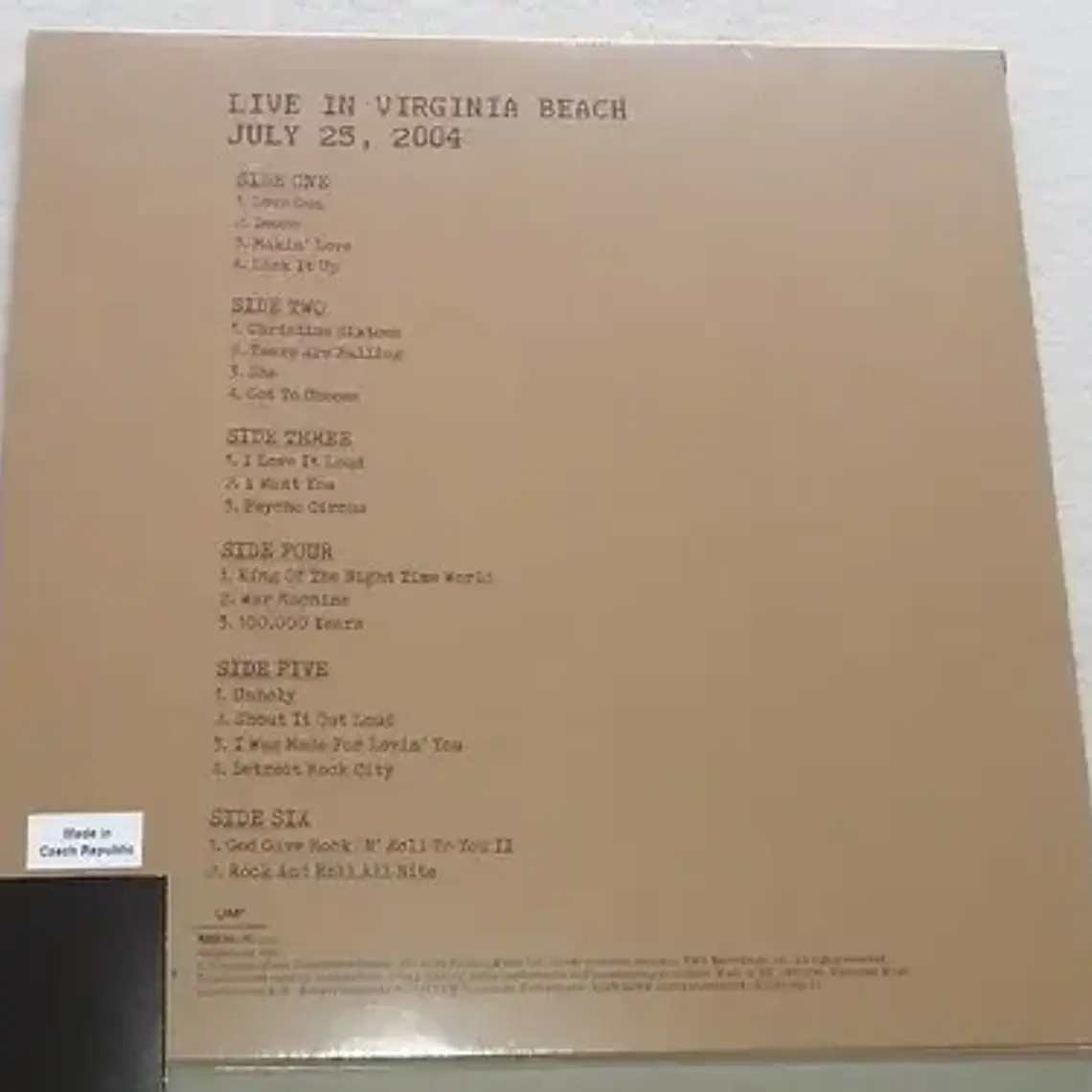 Vinilo Kiss Off The Soundboard Live Virginia Beach 2004 Rock 2
