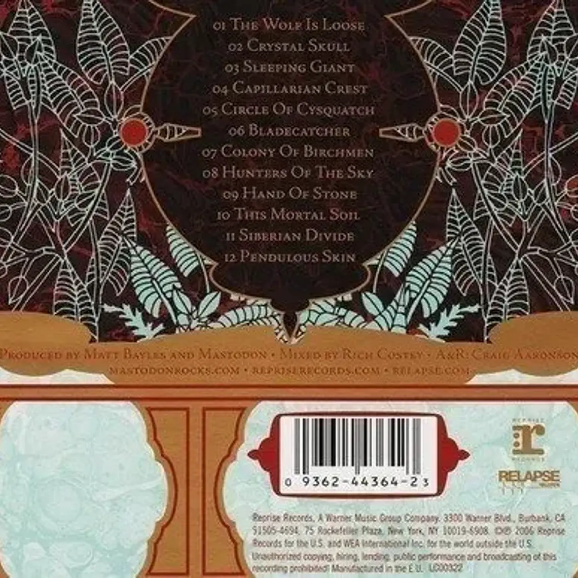 Cd Mastodon Blood Mountain 2006 Jewel Case Relapse Records 5