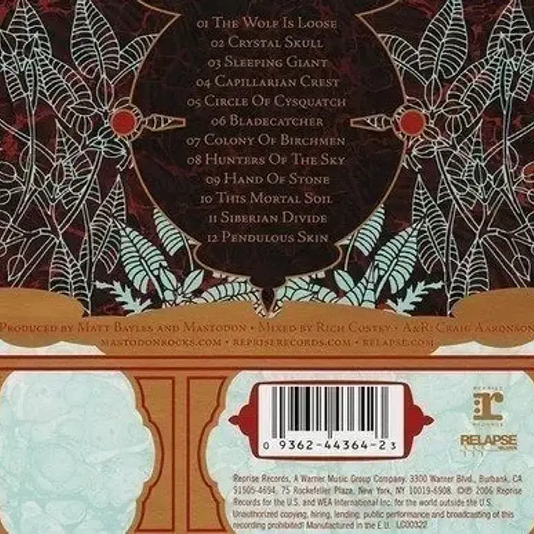 Cd Mastodon Blood Mountain 2006 Jewel Case Relapse Records 5