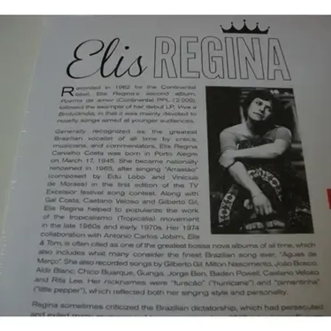 Vinilo Elis Regina Poema De Amor Importado Para Coleccionistas 5
