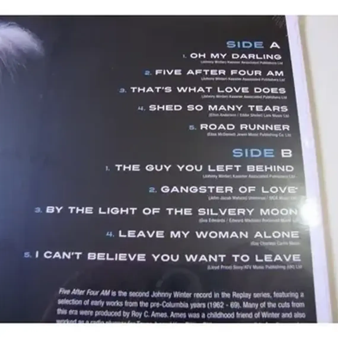 Vinilo Johnny Winter: Five After Four Am, Álbum De Blues Importado 2