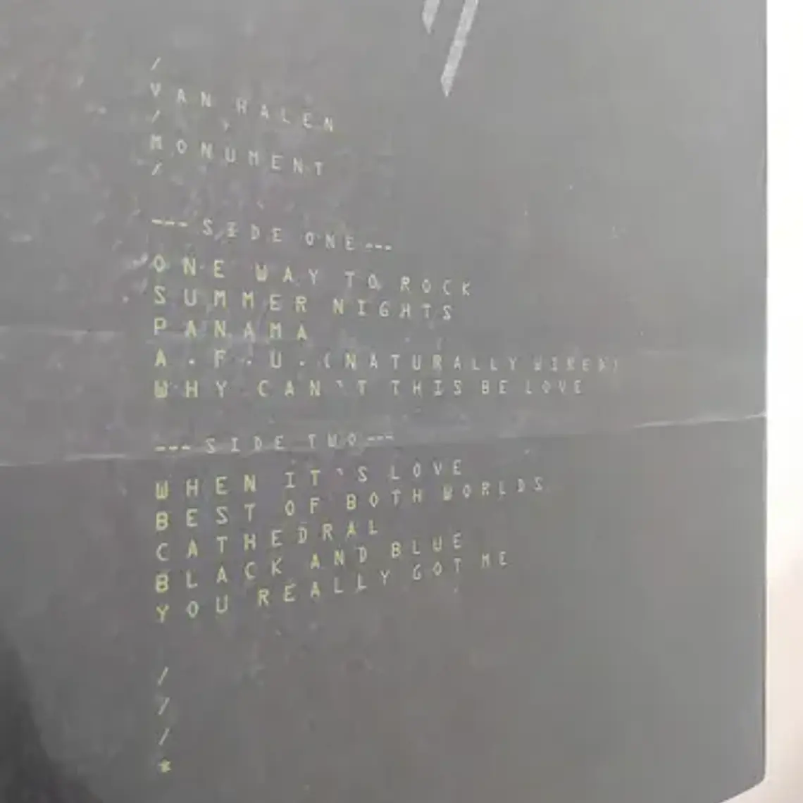 Vinilo Van Halen Monument Edición Europea 10 Canciones 5
