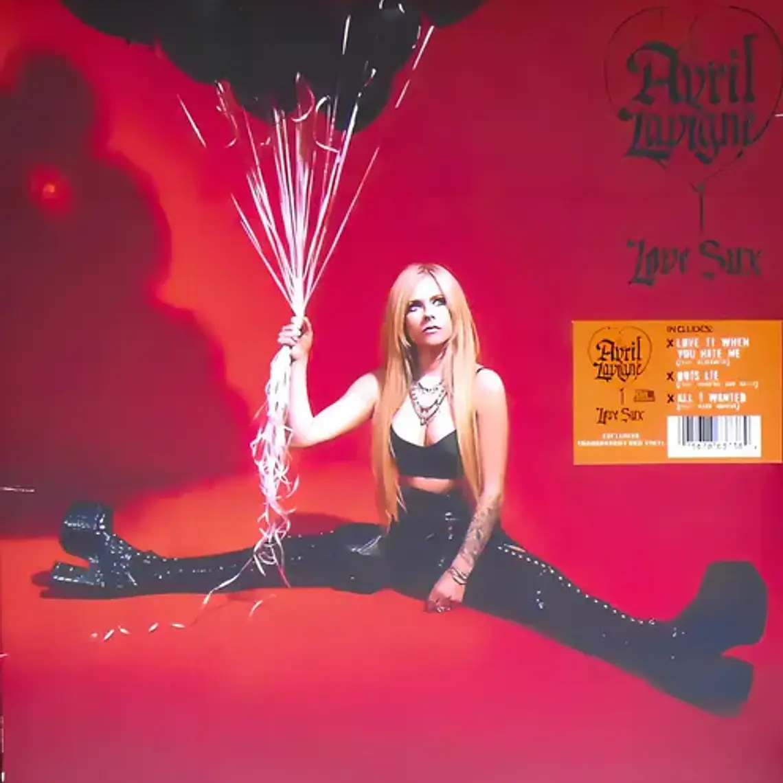Vinilo Avril Lavigne Love Sux Rojo Transparente Edición Exclusiva Rock 1