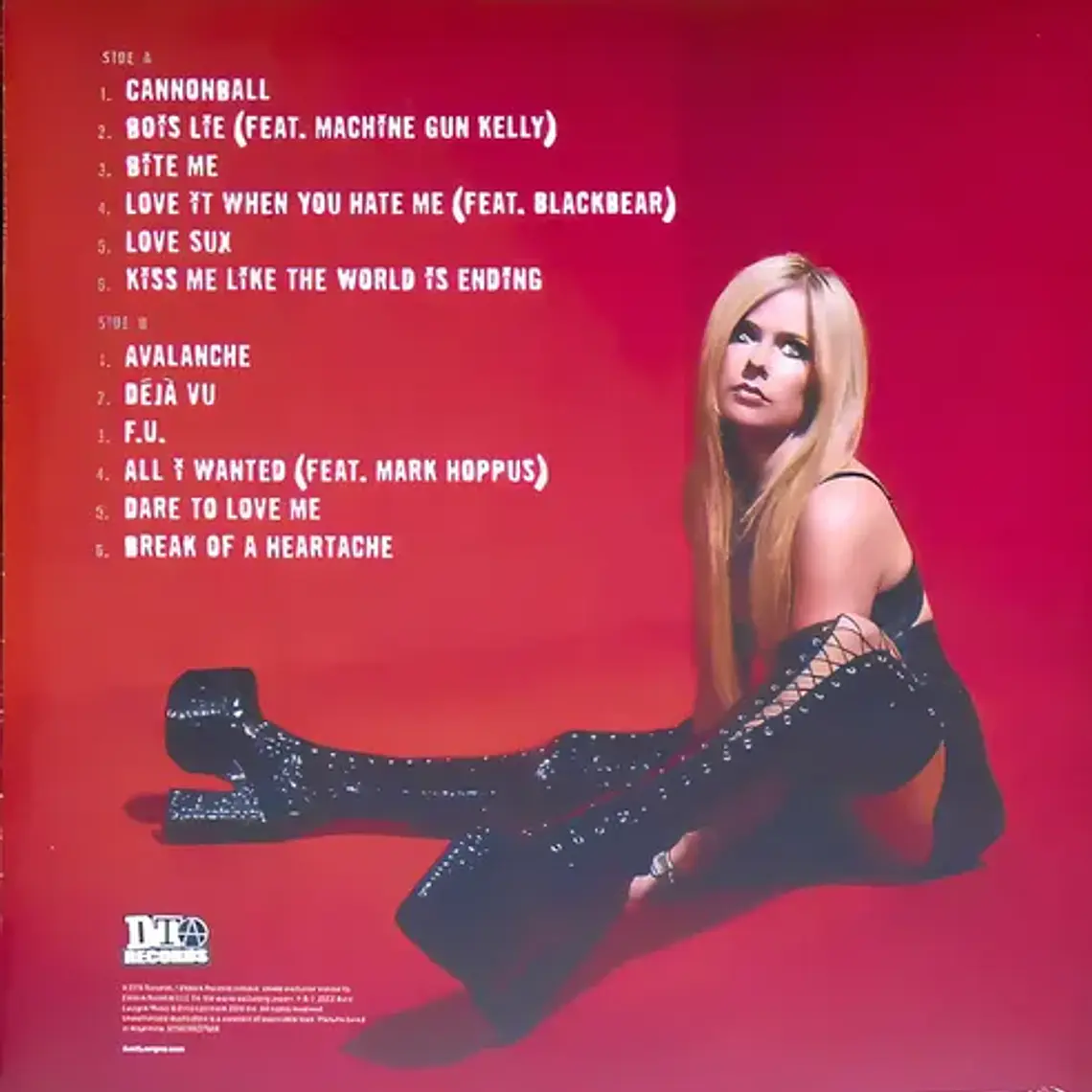 Vinilo Avril Lavigne Love Sux Rojo Transparente Edición Exclusiva Rock 2