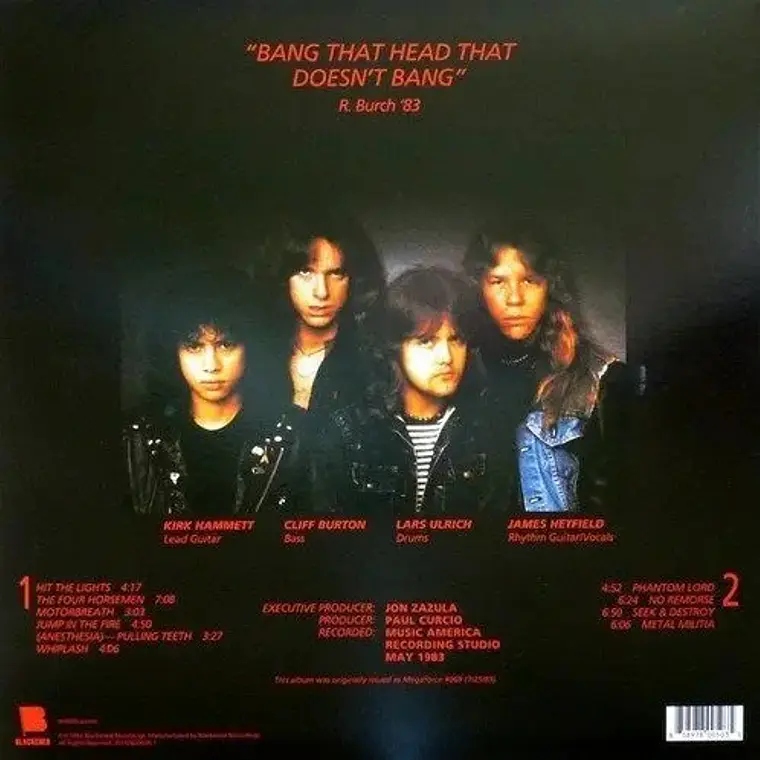 Metallica Kill Em All Lp Remastered 2016 Vinilo 2