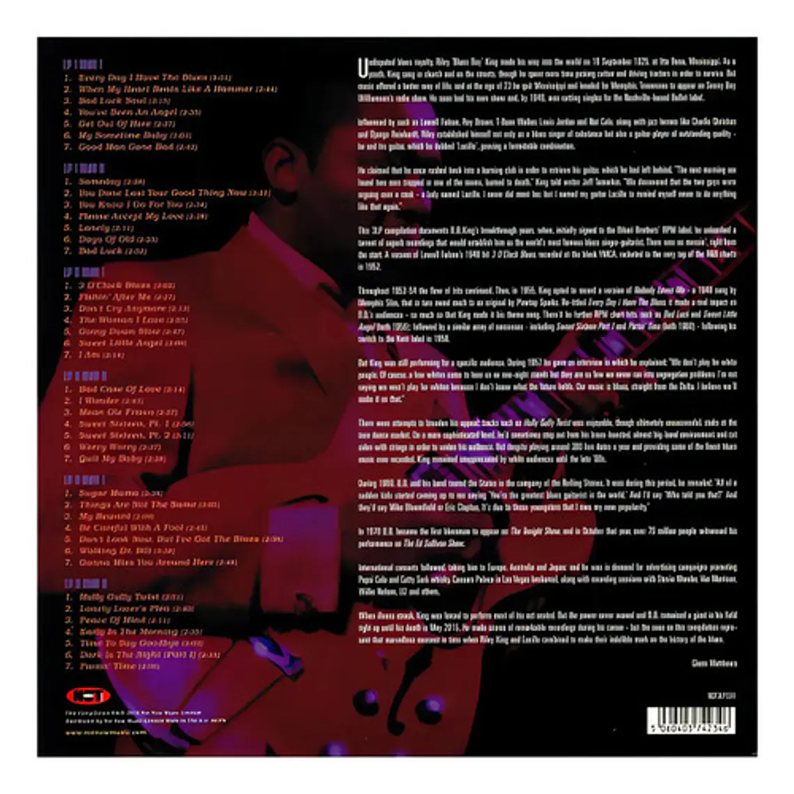 Vinilo De Blues De B.b. King  Nada Más Que Mala Suerte 2