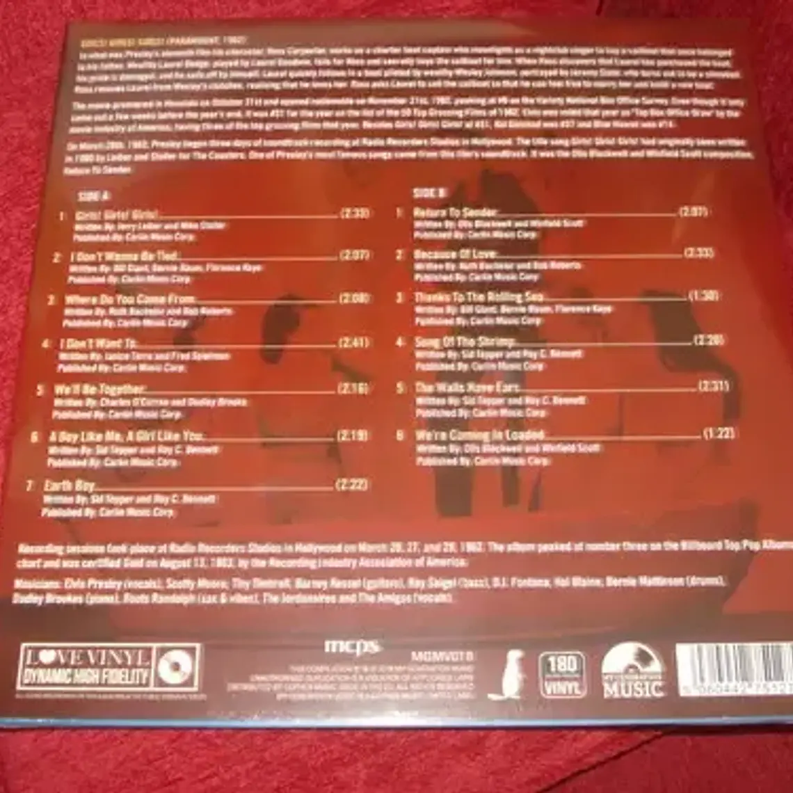 Vinilo Girls Girls Girls De Elvis Presley (2018) 1