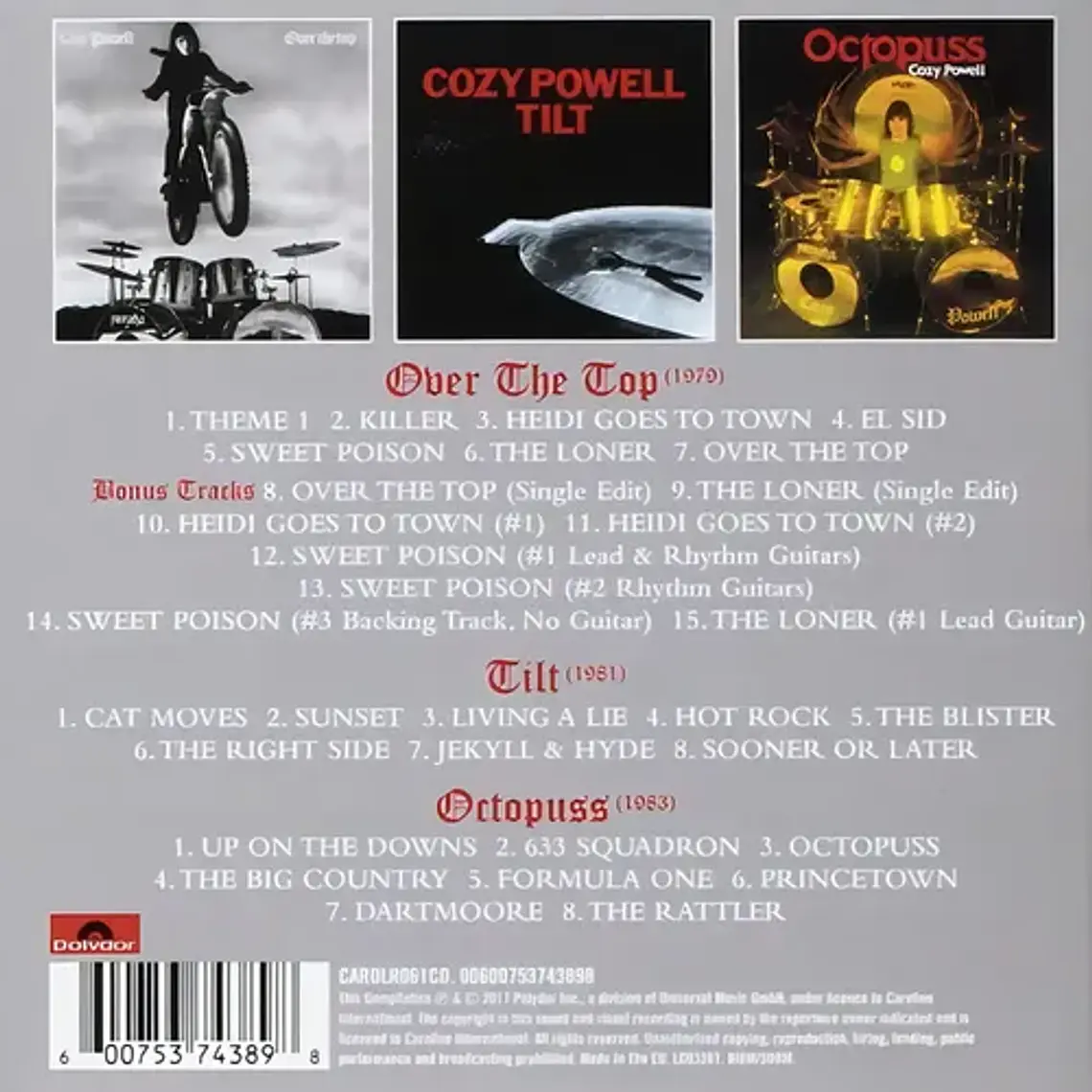 Cozy Powell The Polydor Years 3 Cd Importado Nuevo 2