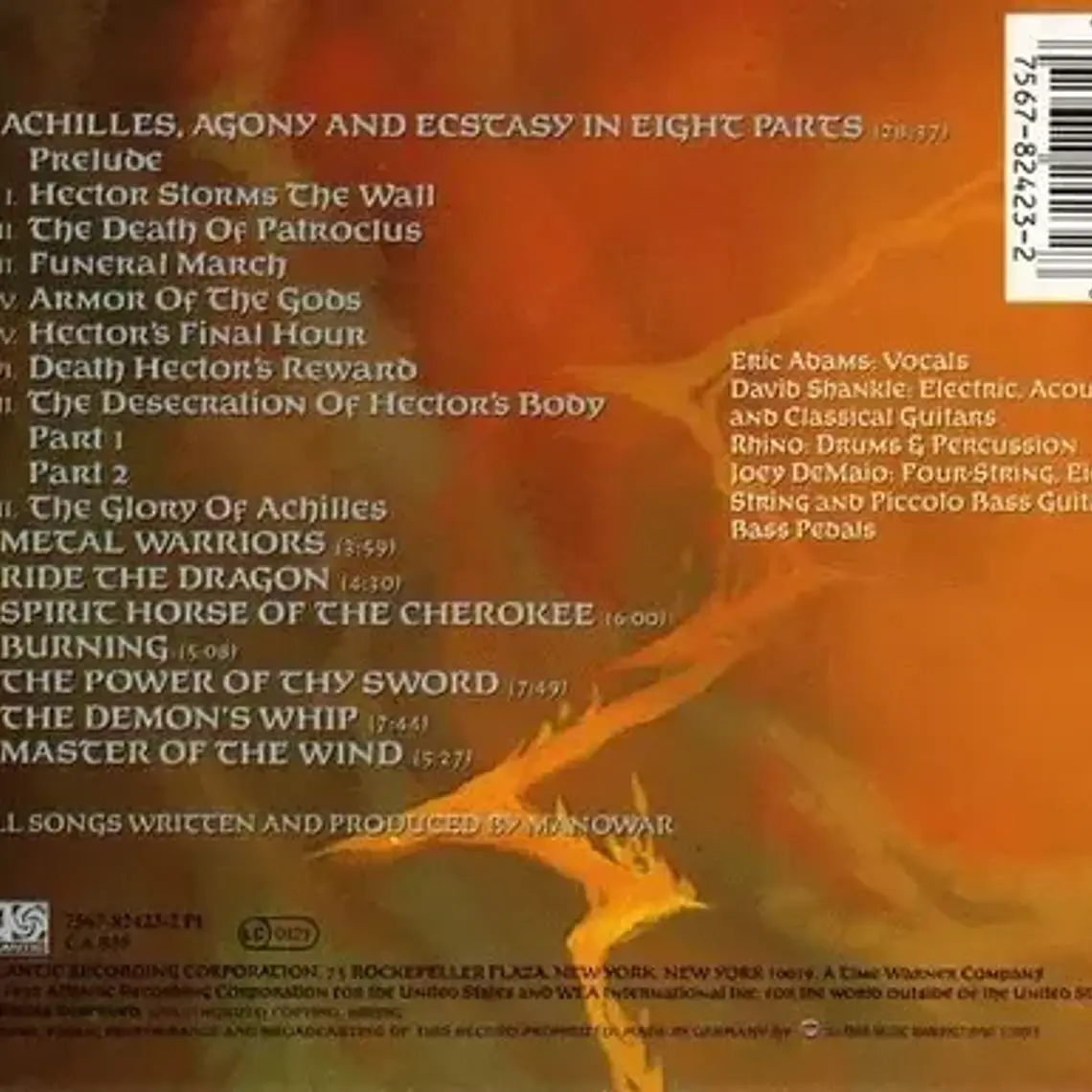 Cd Manowar The Triumph Of Steel Rock 2020 Europa 8 Canciones 2