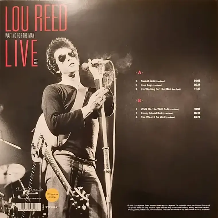 Vinilo Lou Reed: Waiting For The Man Live (álbum De Rock 2019) 2
