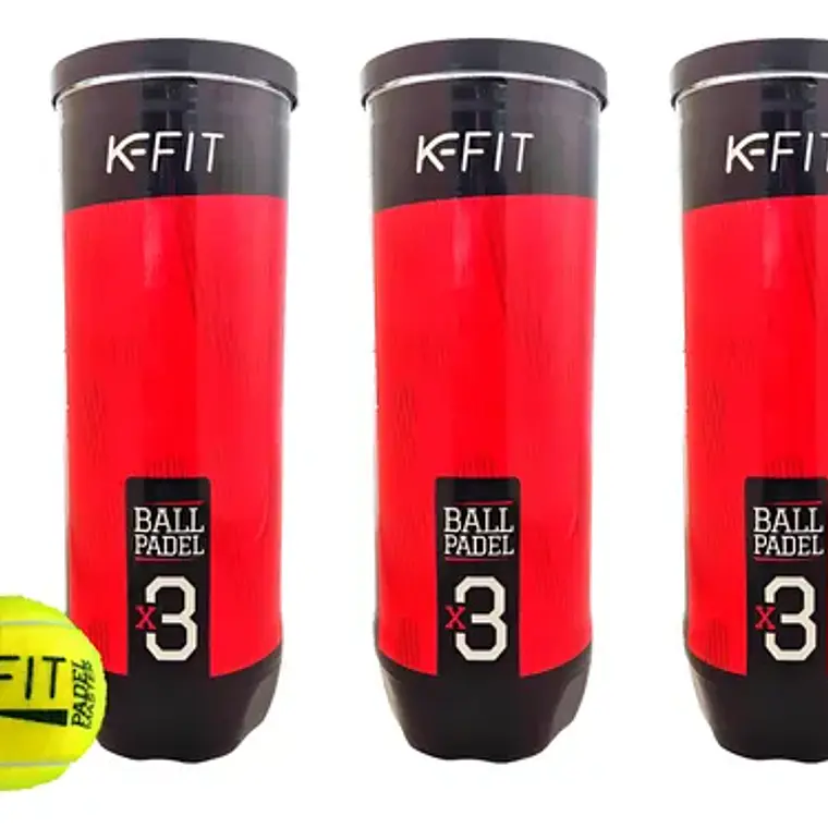 3 Tarros De Pelotas De Pádel Master K-fit (9 Pelotas) Padel 1