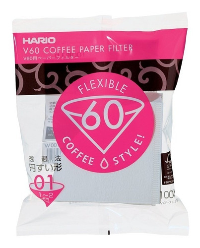 Filtro de papel V60 N° 1 HARIO