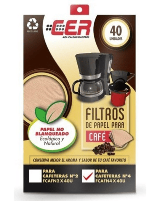 CER, Filtro papel Cafetera Eléctrica