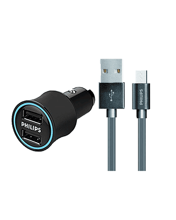 CARGADOR 12 V CON CABLE MICRO USB 