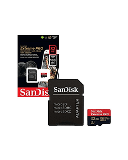 MEMORIA MICRO SD SANDISK EXTREME PRO 32GB+ ADAPTADOR