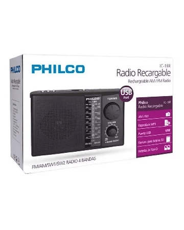 Radio Philco Ic-18r Multibandas Recargable