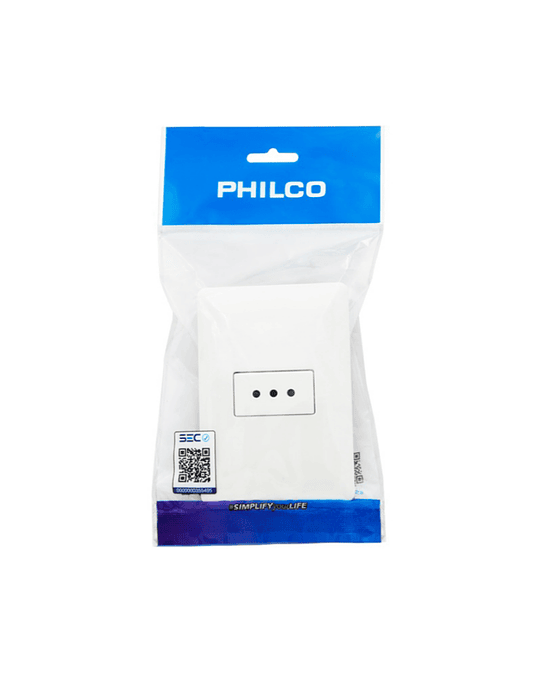 PHILCO Enchufe Tomacorriente Simple con 2 USB Philco
