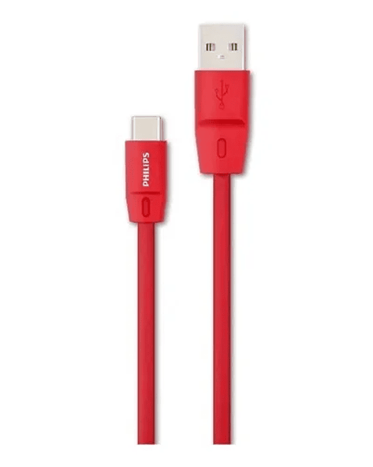 CABLE USB TIPO C GOMA ROJO