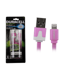 CABLE IPHONE 5/6 CERTIFICADO DURACELL PINK