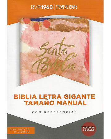 BIBLIA RVR1960 LETRA GIGANTE TAMAÑO MANUAL CON CIERRE E ÍNDICE
