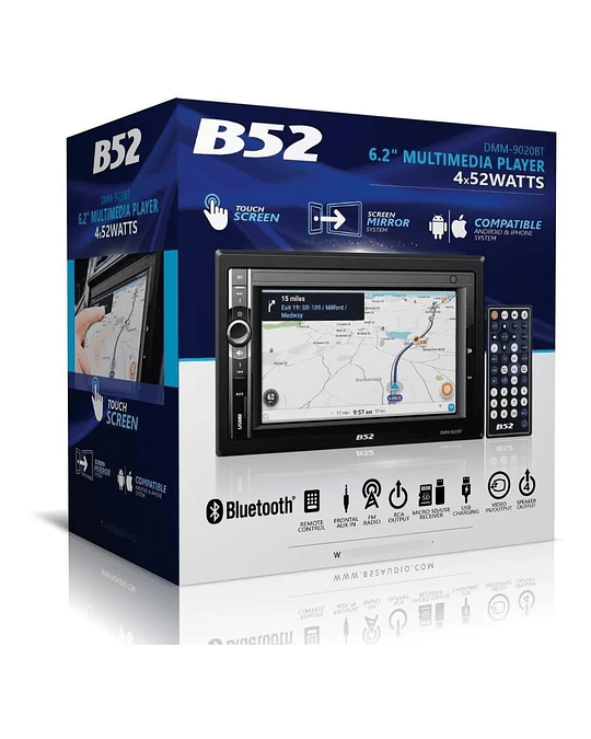 RADIO DE AUTO B52 DOBLE DIN BT 