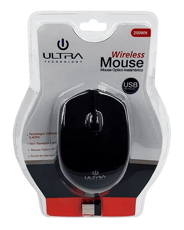 MOUSE INALAMBRICO 250WA OPTICO NEGRO