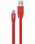 CABLE IPHONE GOMA PLANO ROJO 1.2 MTS