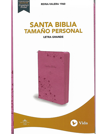 BIBLIA RVR1960 TAMANO PERSONAL LETRA GRANDE CON ÍNDICE Y CIERRE