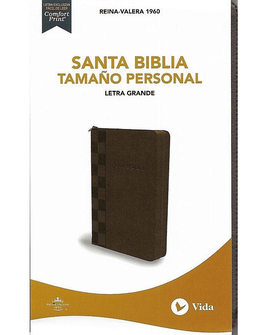 BIBLIA RVR1960 TAMAÑO PERSONAL LETRA GRANDE CON ÍNDICE Y CIERRE