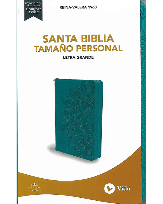 BIBLIA RVR1960 TAMAÑO PERSONAL LETRA GRANDE CON ÍNDICE Y CIERRE