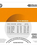 CUERDAS DE GUITARRA ELECTROACUSTICA BRONZE EZ900 Daddario