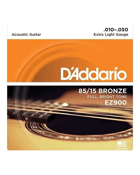 CUERDAS DE GUITARRA ELECTROACUSTICA BRONZE EZ900 Daddario