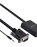 Adaptador Philco VGA + Audio a HDMI Full HD. Plug & Play