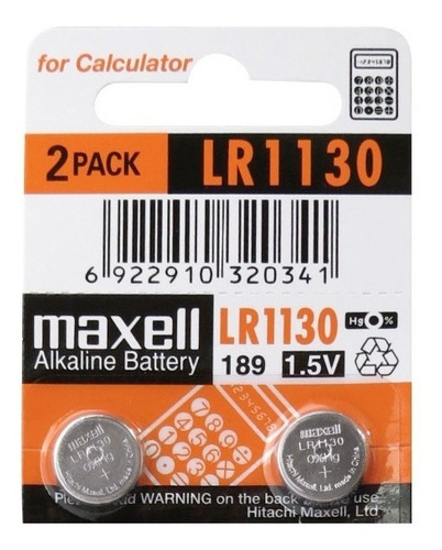 Pila MAXELL - LR1130 AG10 189 - Alcalina - Calculadoras - Relojes - Pack De  4 Pilas