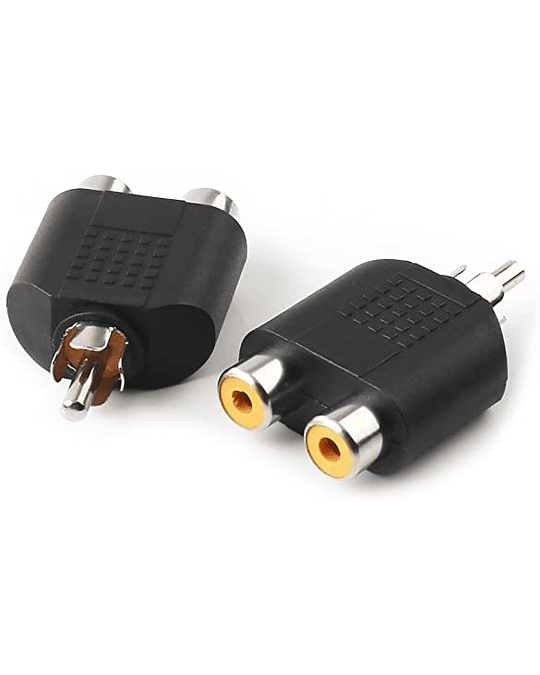 ADAPTADOR RCA MACHO A 2 RCA HEMBRA	