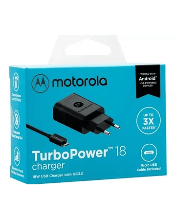 CARGADOR TURBO POWER 18 W MOTOROLA