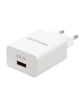 Cargador de Pared Philco Qualcom 3.0, Potencia 18W, Incluye Cable USB-C 1.2 Metros, Blanco