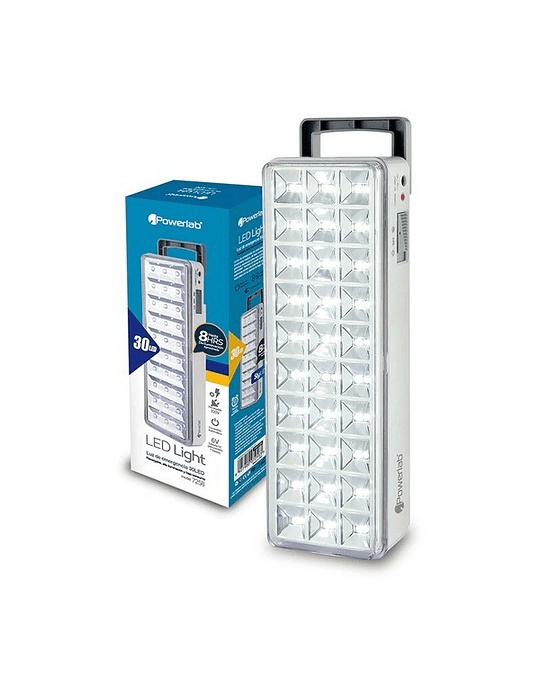 LAMPARA EMERGENCIA RECARGABLE POWERLAB 30 LED