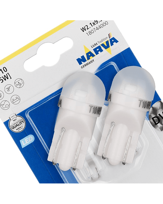 LED W5W NARVA RANGE PERFORMANCE LED T10 12V 0.5W (6000K)