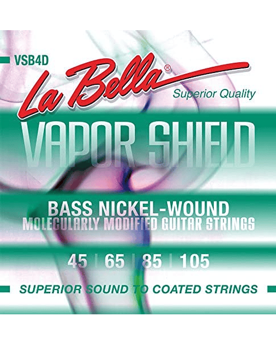 La Bella VSB4D Vapor Shield - Cuerdas para bajo, 45-105